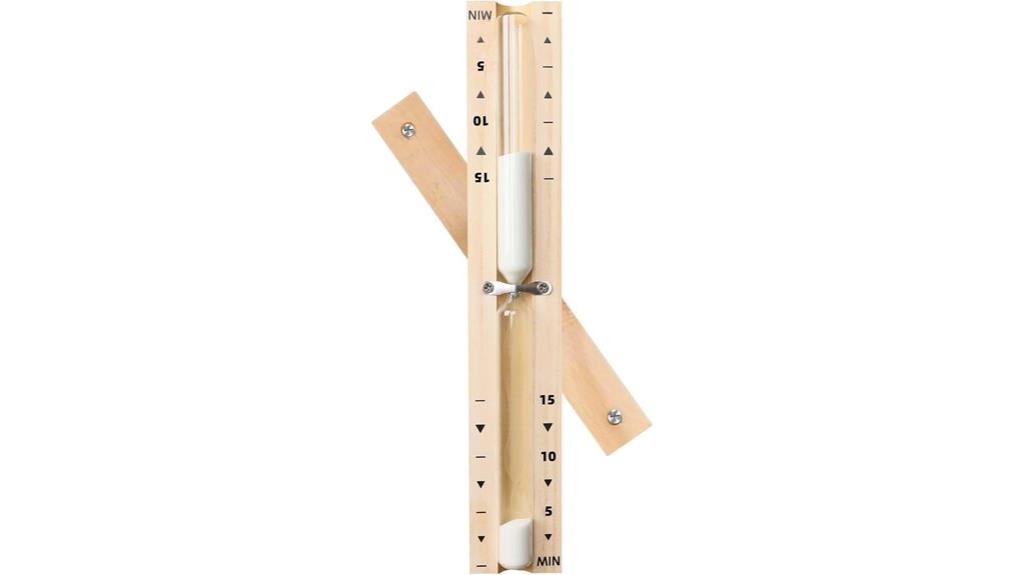 15 minute wooden hourglass