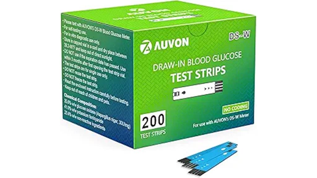 auvon blood glucose strips