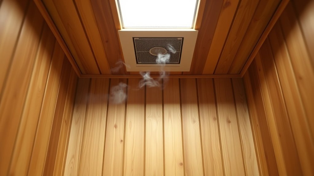 avoid blocking sauna vents