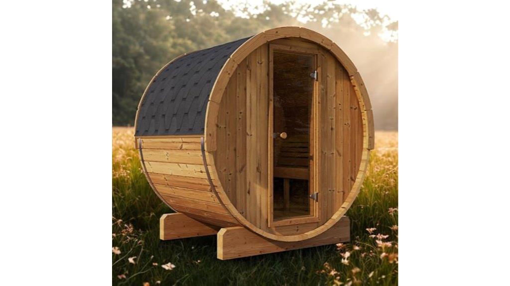backyard sauna barrel design