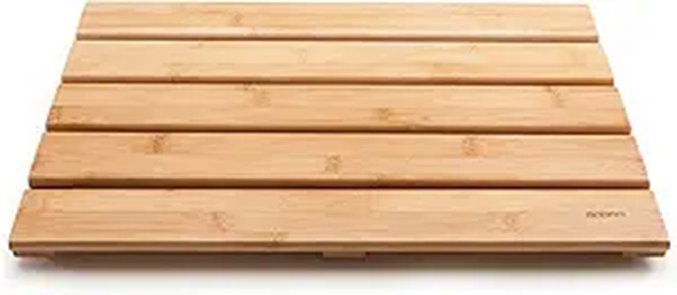 bamboo non slip bath mat