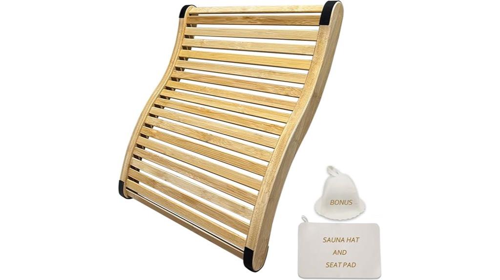 bamboo sauna backrest set