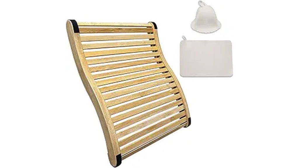 bamboo sauna backrest set