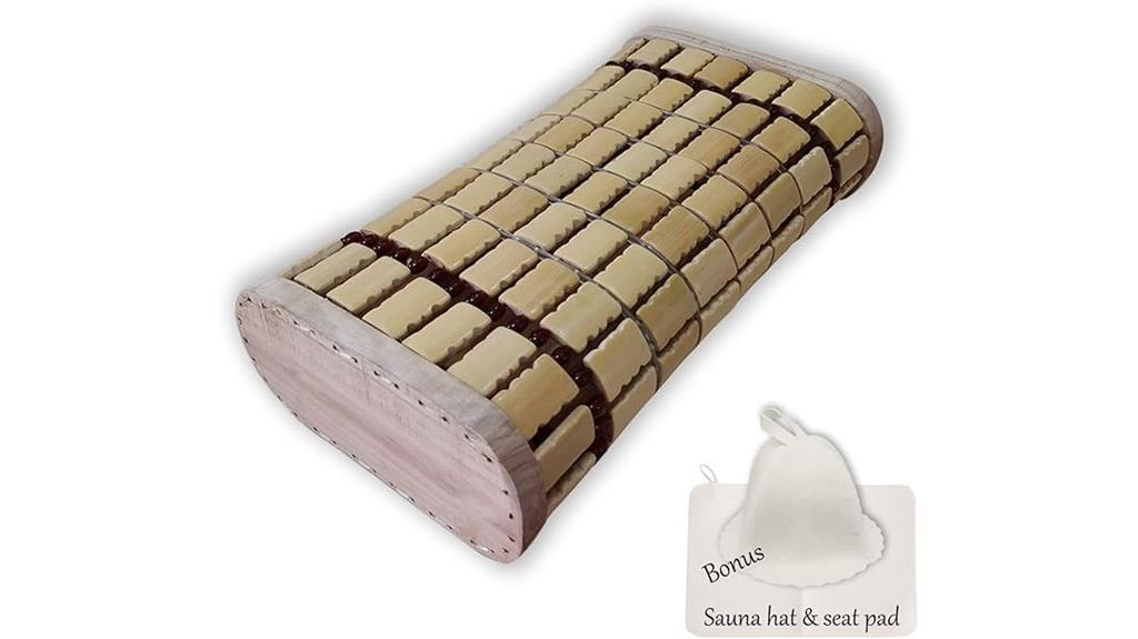 bamboo sauna headrest pillow