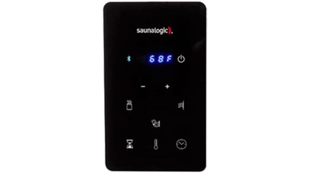 black matte sauna control
