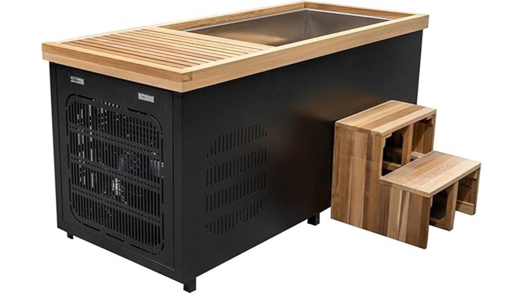 black steel cold plunge