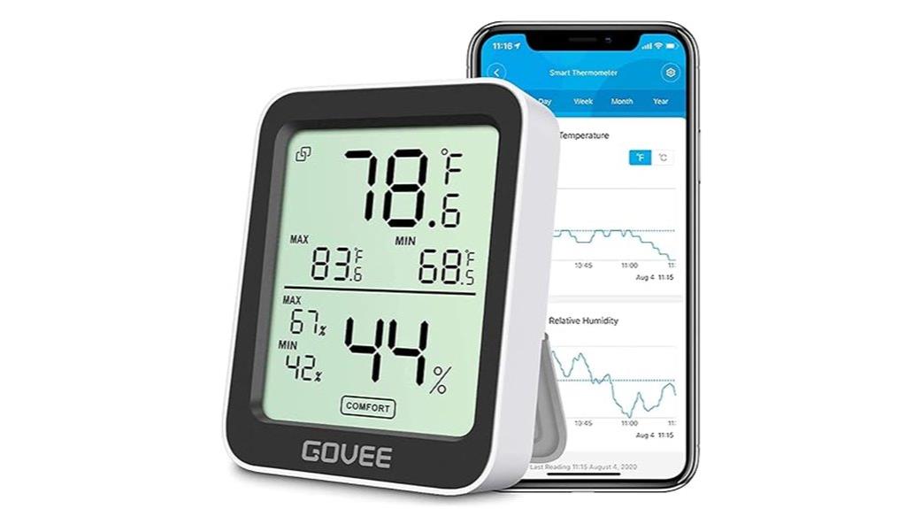 bluetooth enabled hygrometer thermometer