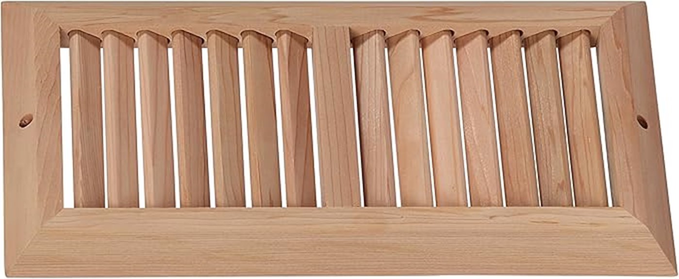 cedar sauna air vent