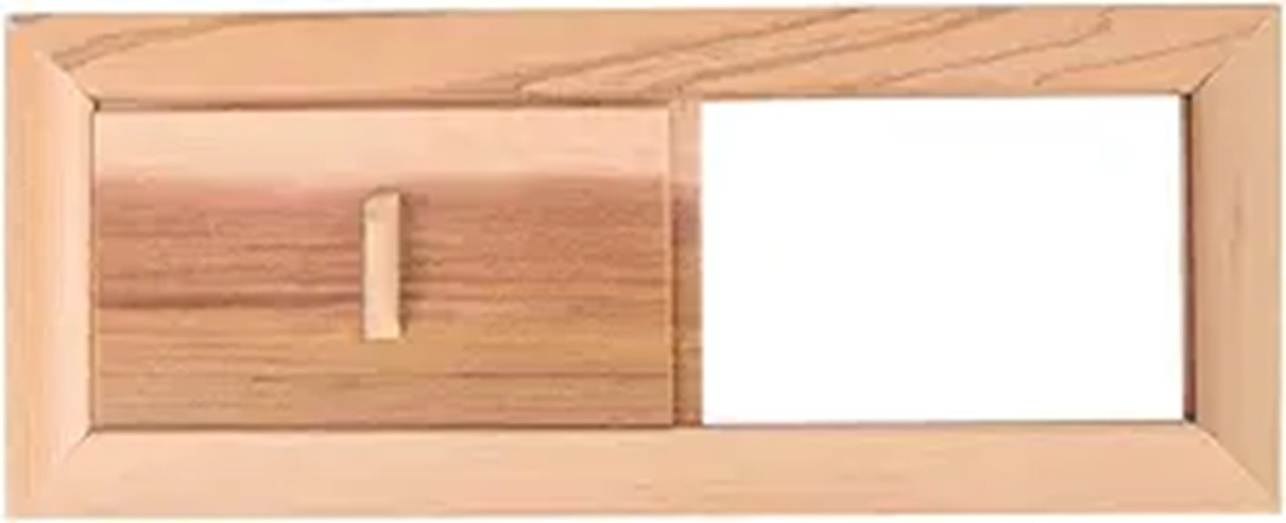 cedar sauna vent grille