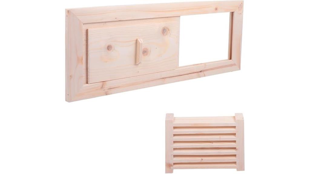 cedar sauna ventilation grille
