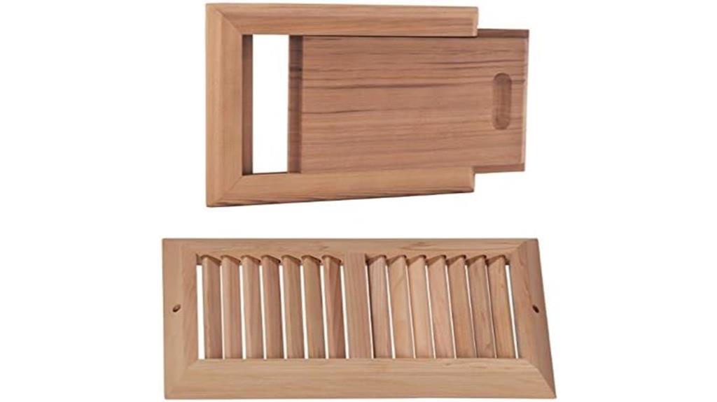 cedar sauna ventilation set