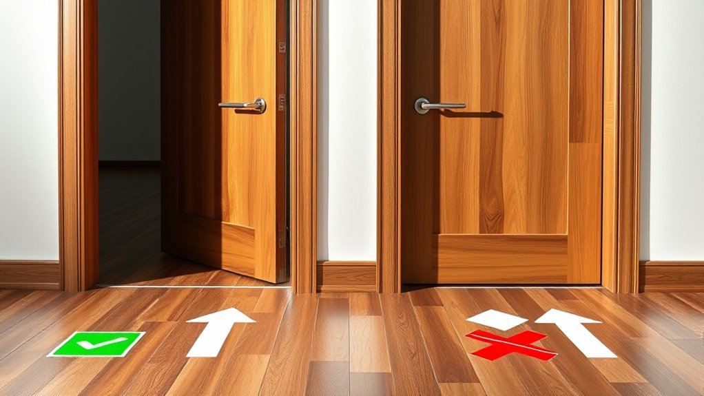 choose door swing direction
