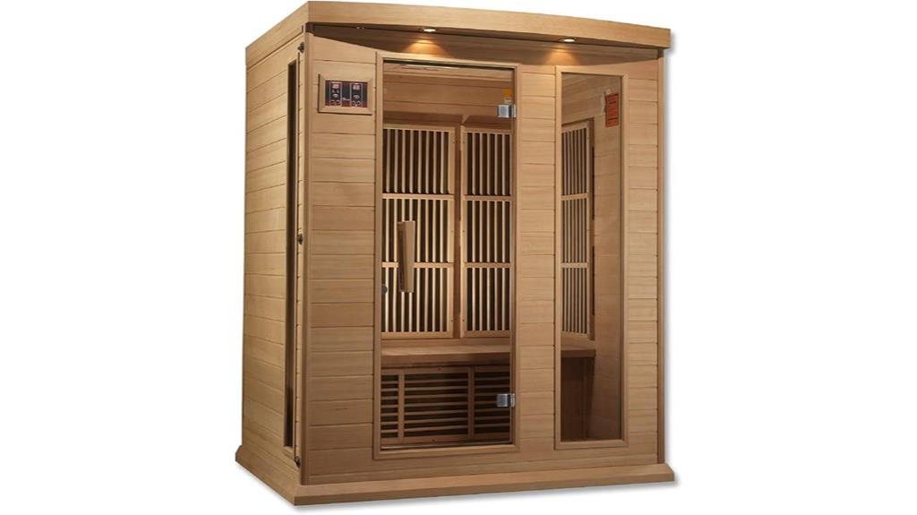 compact 3 person infrared sauna