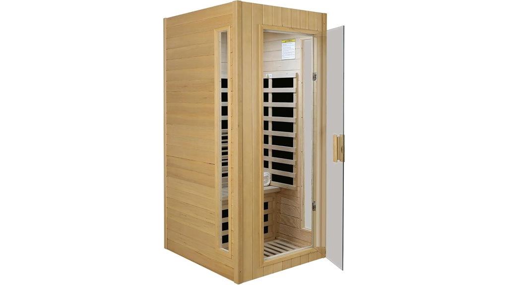compact infrared sauna for one