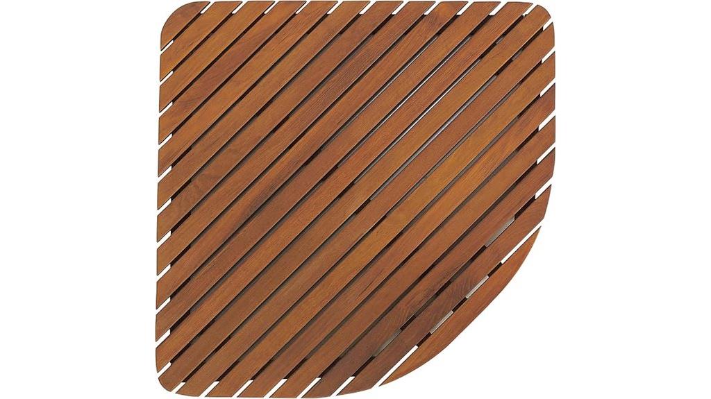 corner shower spa mat