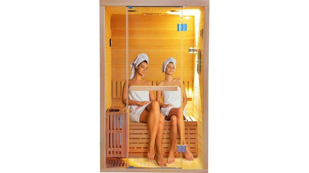 cozy two person sauna room