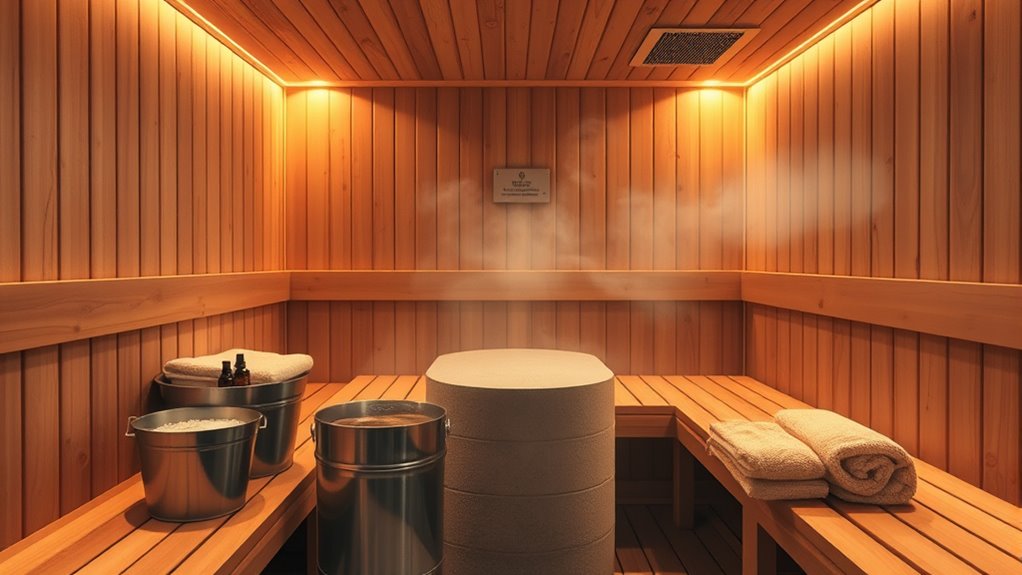 create a relaxing respectful sauna environment