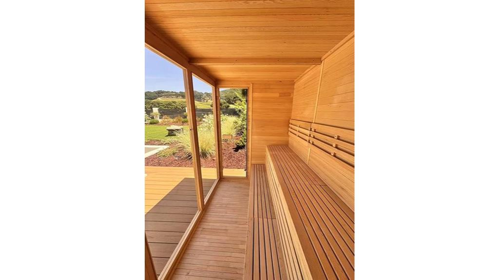 custom sauna with glass