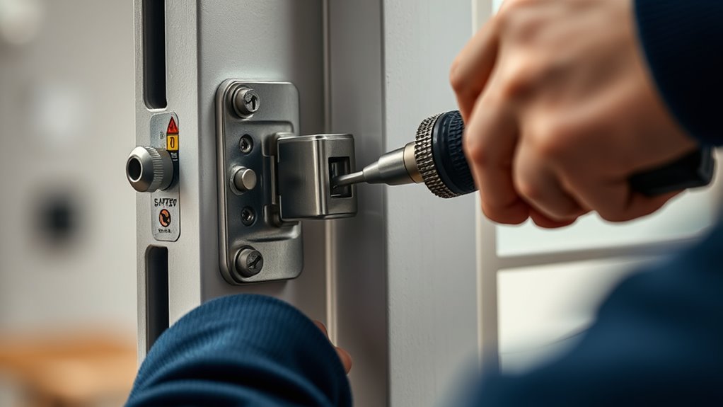 door safety hinge adjustments