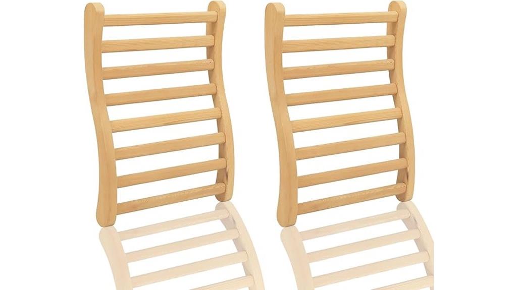 dual hemlock sauna backrests