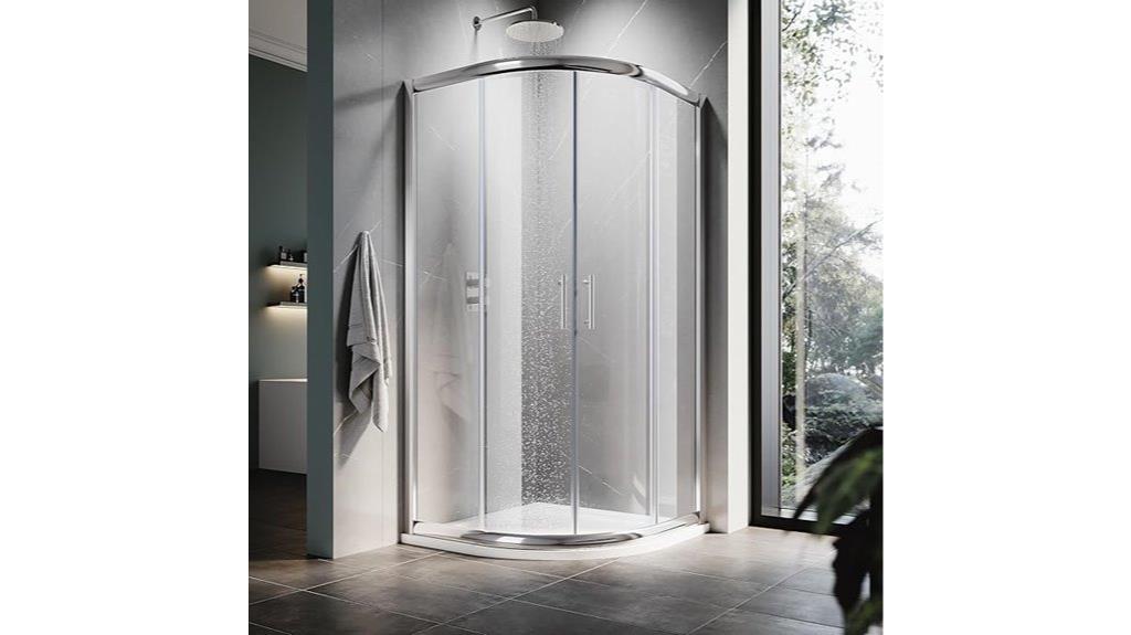 elegant clear glass shower door