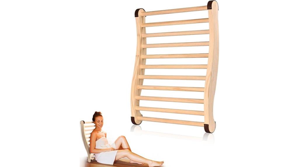 enhanced sauna backrest pads