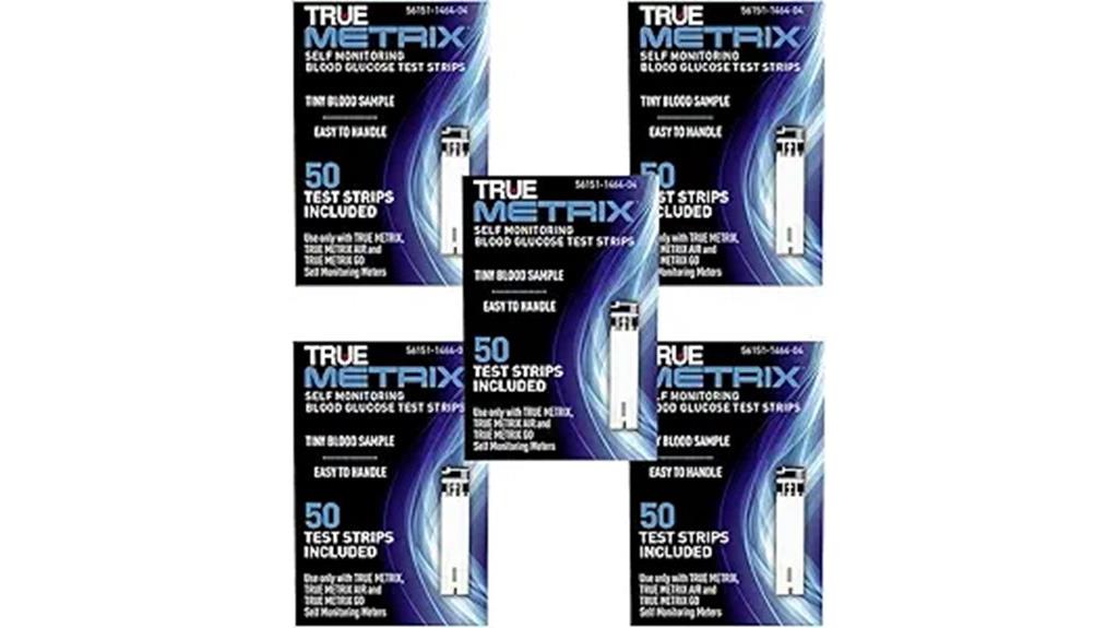 five packs of test strips