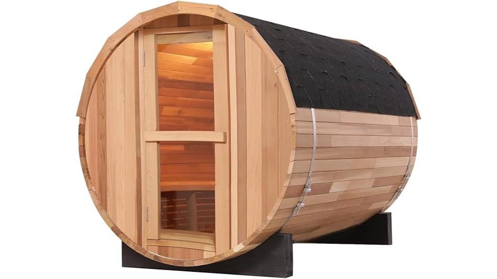 four person barrel sauna