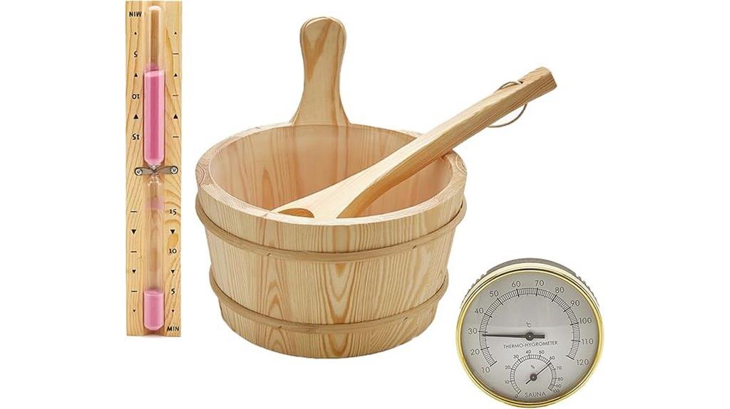 four piece sauna accessories