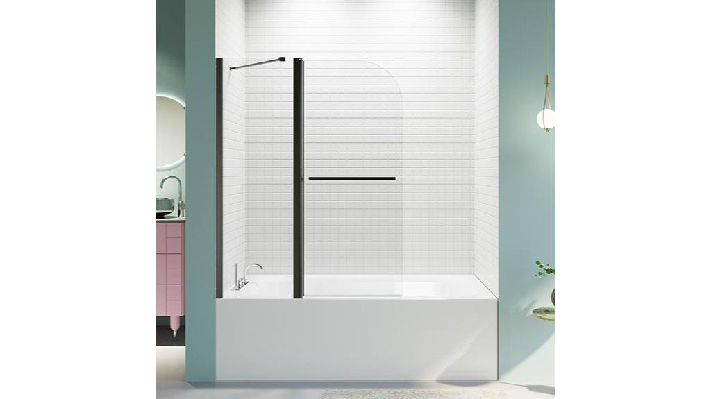 frameless bathtub shower door