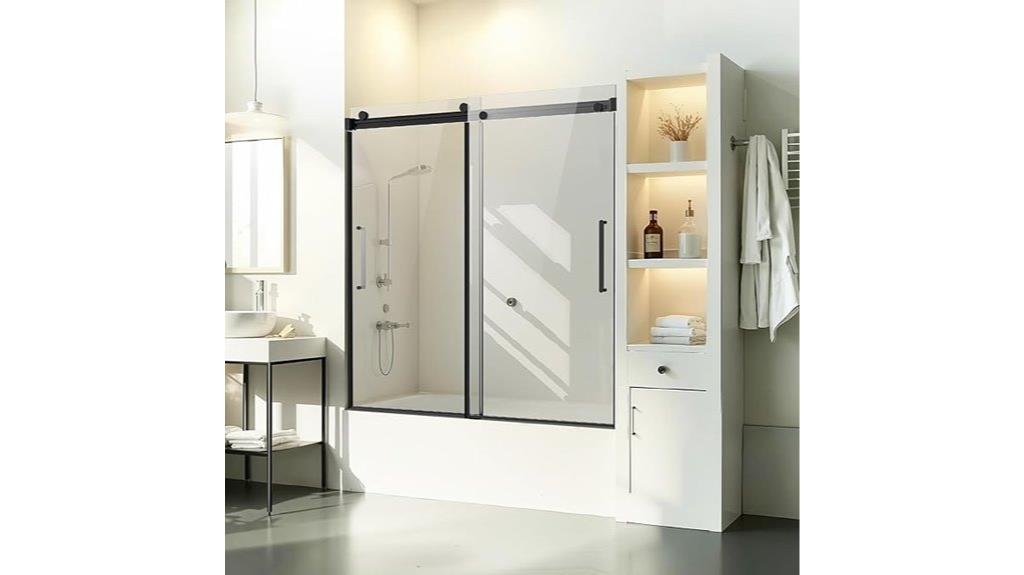 frameless bathtub sliding door