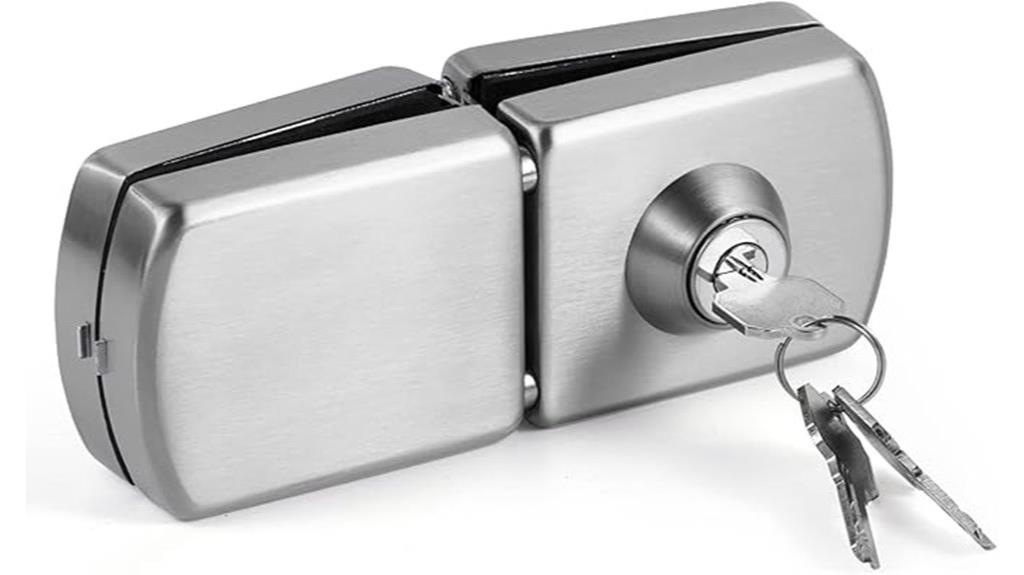 frameless glass door lock