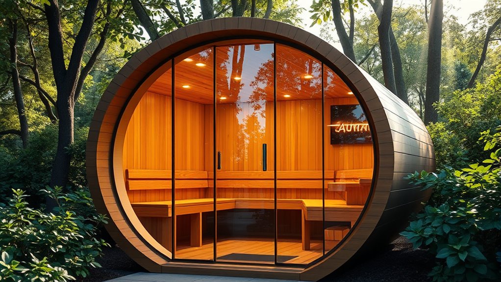 glass sauna door features