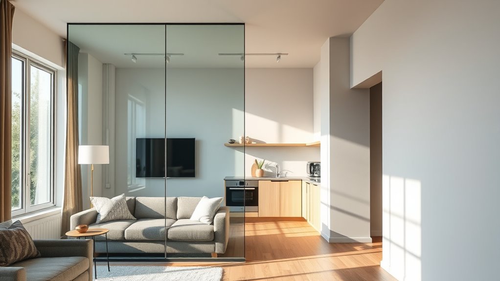 glass versus solid walls