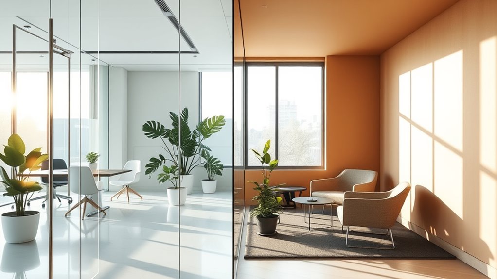 glass vs solid walls