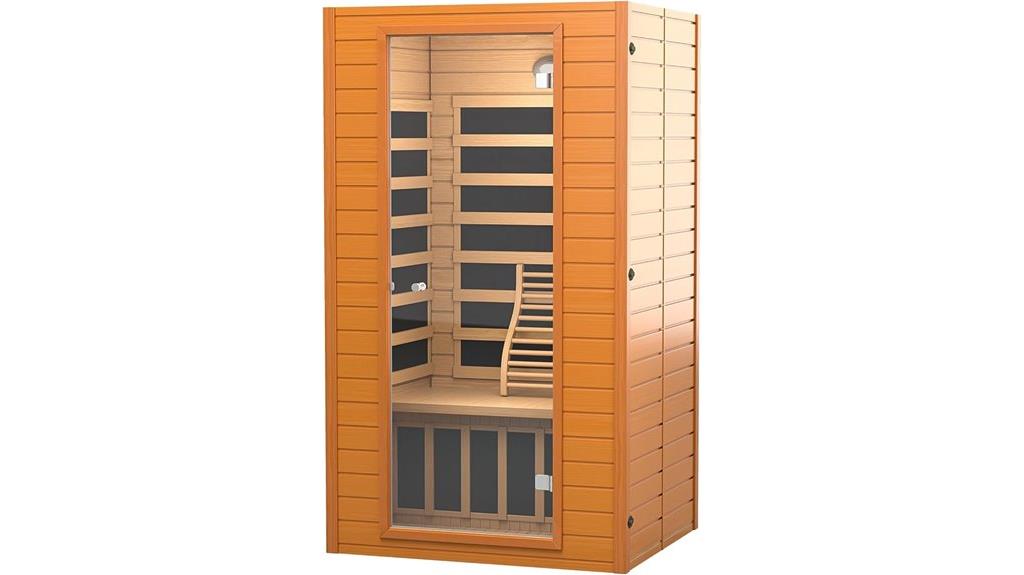 heated hemlock sauna features