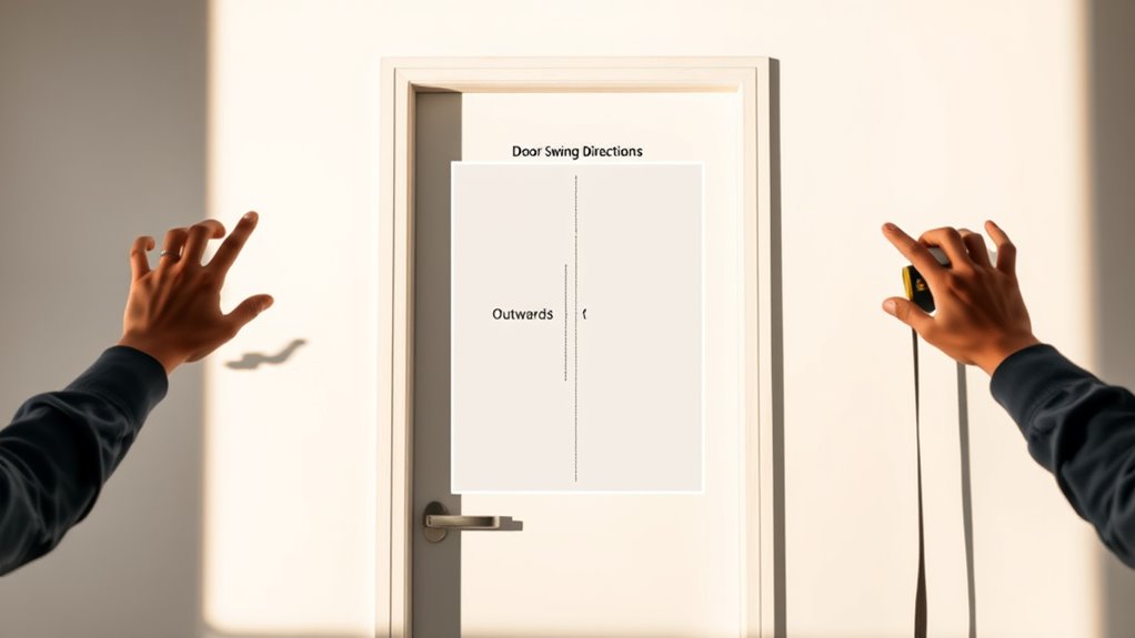 identify hinge side and swing