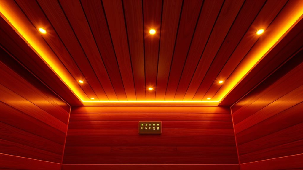 indoor sauna lighting ideas