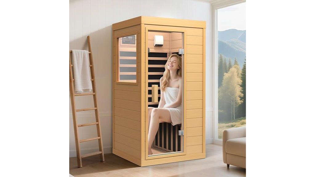 indoor wood infrared sauna