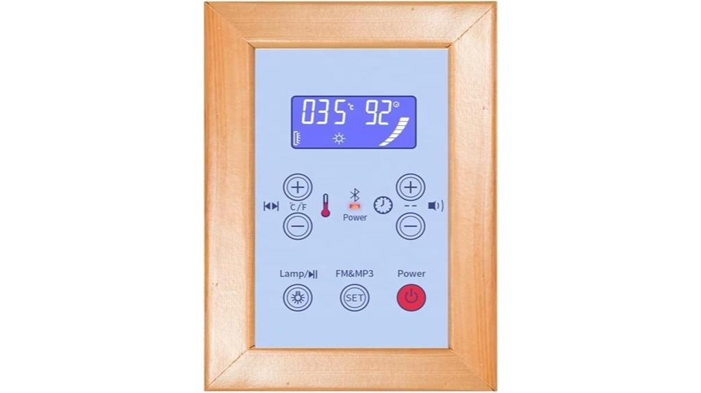 infrared sauna control panel