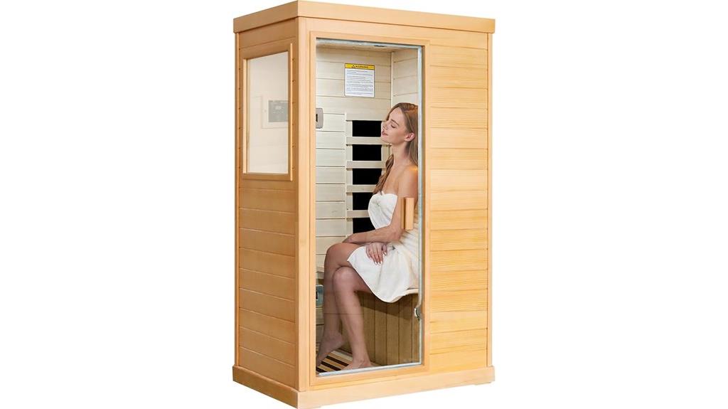 infrared sauna with controls