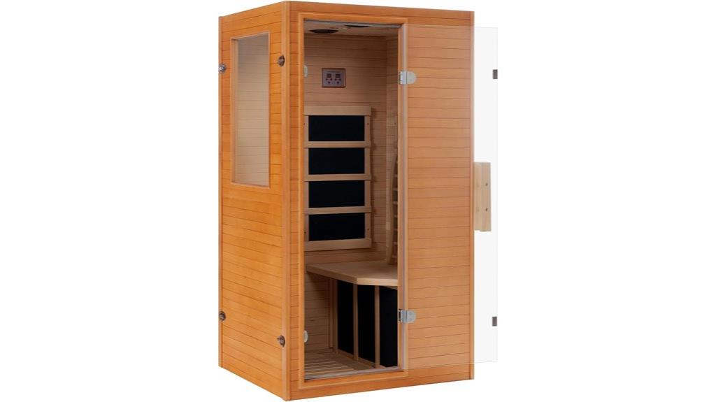 infrared sauna with controls