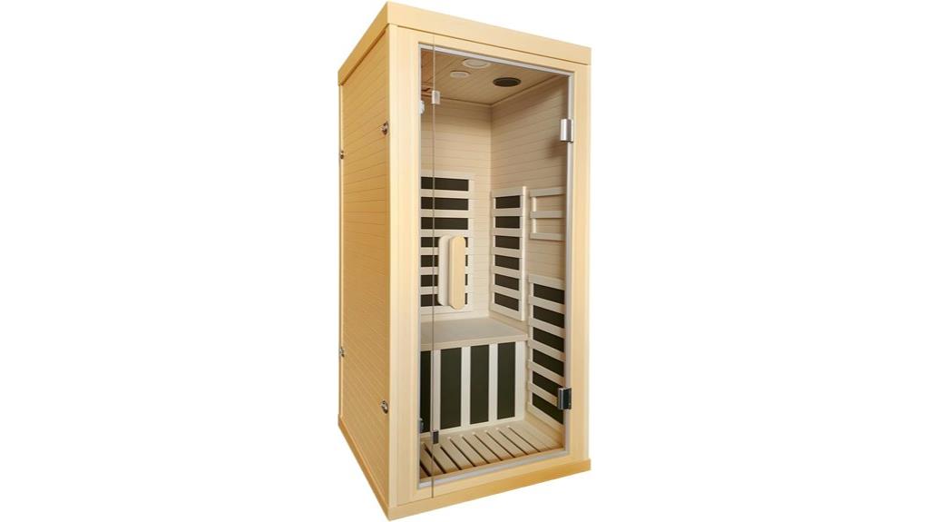 infrared sauna with hemlock