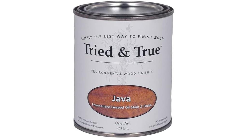 java wood stain finish