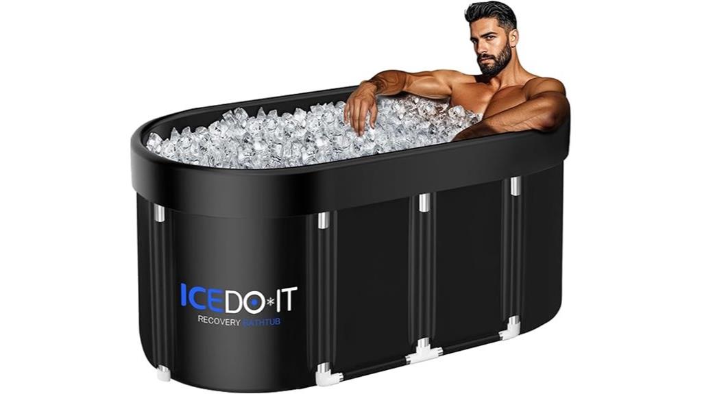 large athlete ice bath