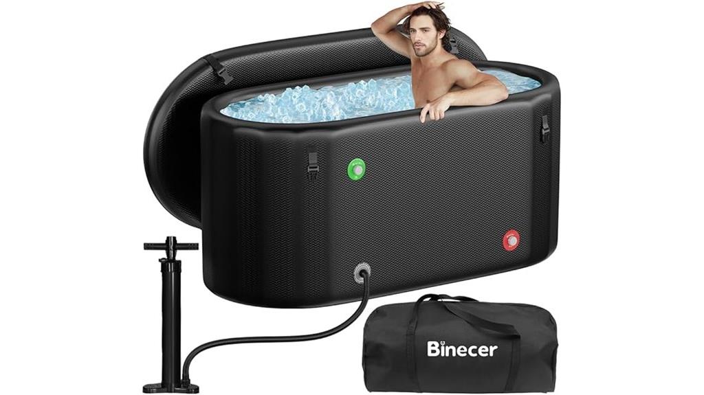 large athlete ice bath