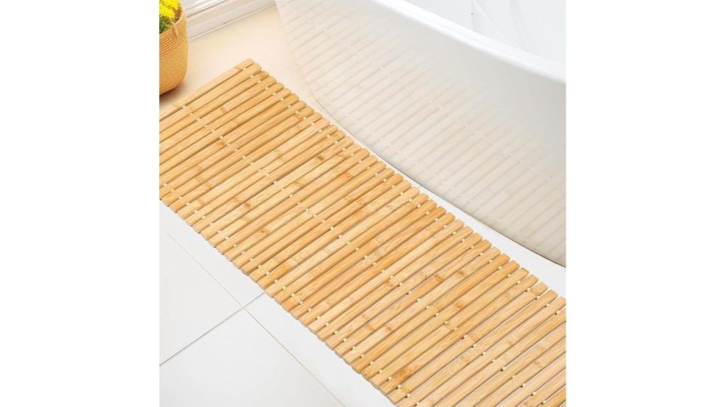 large non slip bamboo mat