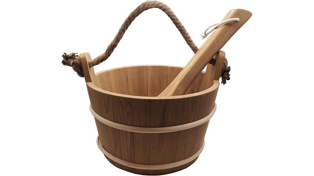 large red cedar sauna bucket