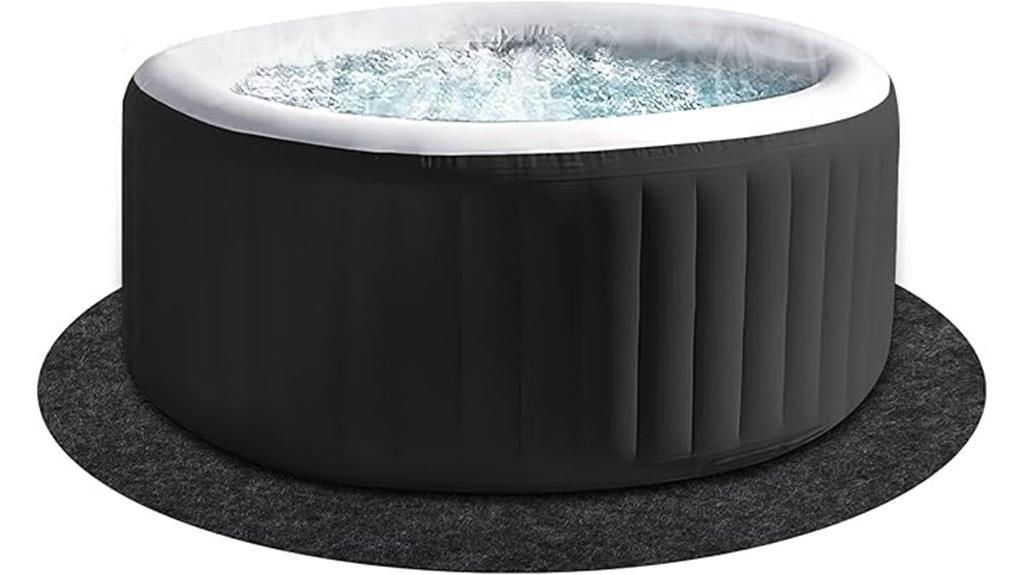 large round spa mat