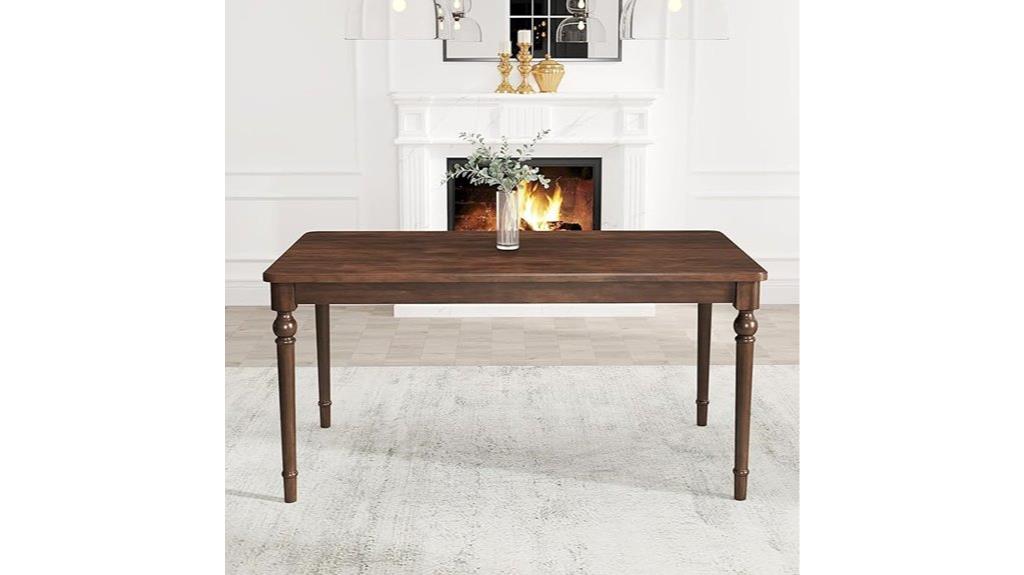 large wooden dining table